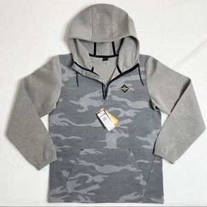 Quiksilver Snow Shredder Dryflight Water Repellent Half Zip Technical Hoodie